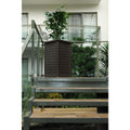 Lakeland 38 in. Espresso Plastic Planter with Liner