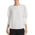 Aqua Bishop Sleeve Top, Size Medium