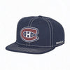 NHL Montreal Canadiens Mens Oversized Logo Flat Visor Flex Cap Large/X-Large