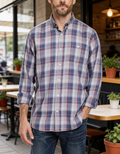 Weatherproof Vintage Mens Button-Down Plaid Shirt, Size Medium
