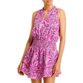 Aqua Sleeveless Smocked Mini Dress