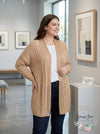 One A Womens Plus Long Sweater Open-Front Sweater