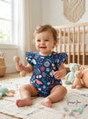 First Impressions Baby Girls Cotton Enchanted Flutter Sleeve Bodysuit