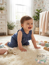 First Impressions Baby Girls Metallic Striped Jumpsuit, 0/3 Months