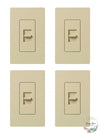 Lutron LG-600H-IV 600W Single-Pole Slide-To-Off Dimmer Ivory (4 Pack) [MR156-UG4