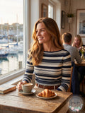 Ralph Lauren Striped Ribbed Boatneck Sweater