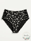 California Waves Juniors Daisy Daze High-Waist Bottoms, Size Small