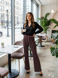I.n.c. Women's Plus Size Striped Ponte-Knit Pants