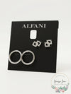 Alfani 2-Pc. Set Pave Bar & Open Circle Drop Earrings