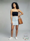 Cotton on Classic Stretch Denim Mini Skirt Brooklyn Blue