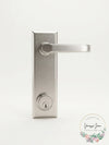 Emtek Double Keyed Passage Milano Leverset with Quincy Mortise