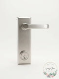 Emtek Double Keyed Passage Milano Leverset with Quincy Mortise