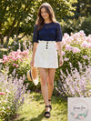 Free People Every Minute Every Hour Miniskirt, Cream, Size 2