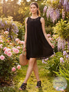 Style & Co Lace-Trim High-Low Dress