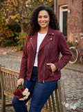 Style & Co Plus Size Faux-Suede Jacket, 0X/Port