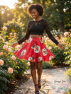 City Studios Women?s Juniors Lace Floral Crop Top Only, Size 7