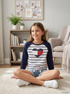 Tommy Hilfiger Big Girls Raglan T-shirt, Size Medium