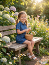 Tommy Hilfiger Toddler Girls Star-Print Cotton Denim Romper