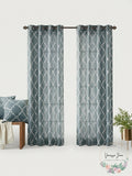Madison Park Saratoga Fretwork Print Grommet Window Curtain