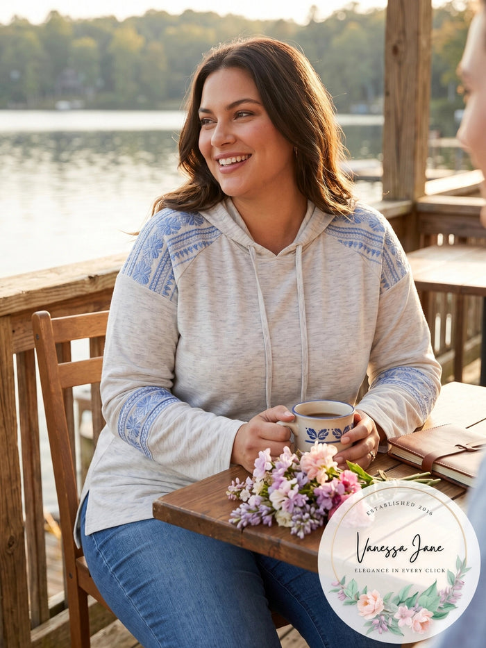 Style & Co. Womens Embellished Hoodie Sweatshirt
