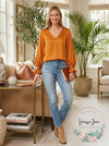Vince Camuto Blouson-Sleeve Blouse, Size XS