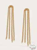 Inc International Concepts Gold-Tone Fringe Linear Earrings