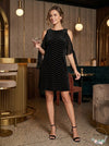 Taylor Womens Cold Shoulder Burnout A-Line Chiffon Sleeve Dress, Size 6