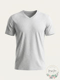 Alfani Mens Speckled Casual Sexy V-Neck T-Shirt