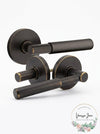Emtek Dummy Lever Set with Disk Rosette and Myles Levers