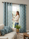 Madison Park Saratoga Fretwork Print Grommet Window Curtain