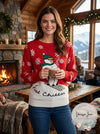 Isabellas Closet Womens Just Chillin Ugly Christmas Sweater