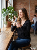 Polly & Esther Juniors Surplice-Neck Top