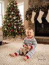 Family Pajamas Matching Winter Fairisle One-Piece Gray
