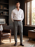 Tallia Mens Gray Windowpane Plaid Slim Pants