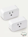 LINGANZH Smart Plug 2 Pack, Mini WiFi Smart Socket Compatible with Alexa Echo Go