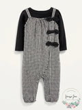 Carter's Baby Girls 2-Pc. T-Shirt and Gingham Jumpsuit Set
