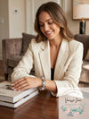 Charter Club Silver-Tone Crystal and Stone Stretch Bracelet