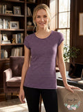 Ideology Womens Striped Cut-Out T-Shirt