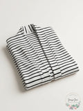 Nic and Zoe Sweetheart Stripe Cardigan, Size Small