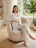 Calvin Klein Pure Lounge Long Sleeve Open Hoodie - Snow Heather, Size XS