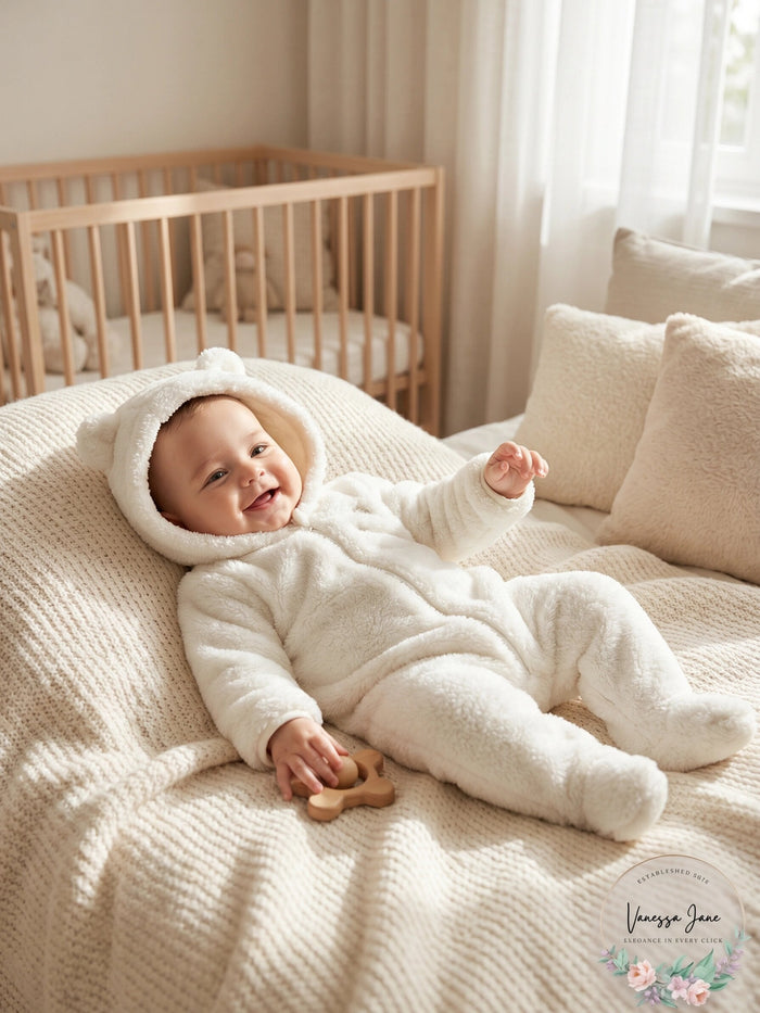 First Impressions Baby Hooded Footed Faux-Sherpa Bunting Snowsuit
