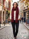 Steve Madden Lurex Knit Tassel Scarf, One Size