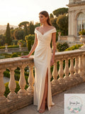 Lauren Ralph Lauren Jersey Off-the-Shoulder Gown, Size 2