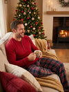Family Pajamas Mens Knit Henley Pajama Top, Size S