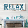 Relax You're on Lake Time Sign