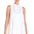 Calvin Klein Womens Shirt Cotton Eyelet Button Front Trapeze Dress, size 12