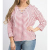 Style and Co Striped Lace-up Hoodie