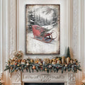 Vintage Christmas Sledge Wall Art