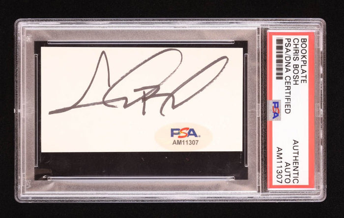 Chris Bosh Signed Cut Bookplate Autograph Miami Heat HOF PSA/DNA Certified