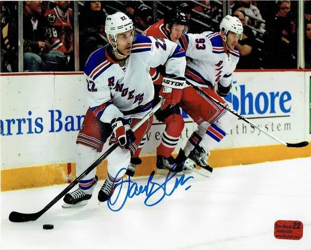 Dan Boyle Rangers Autographed 8x10 Photo (Holo)